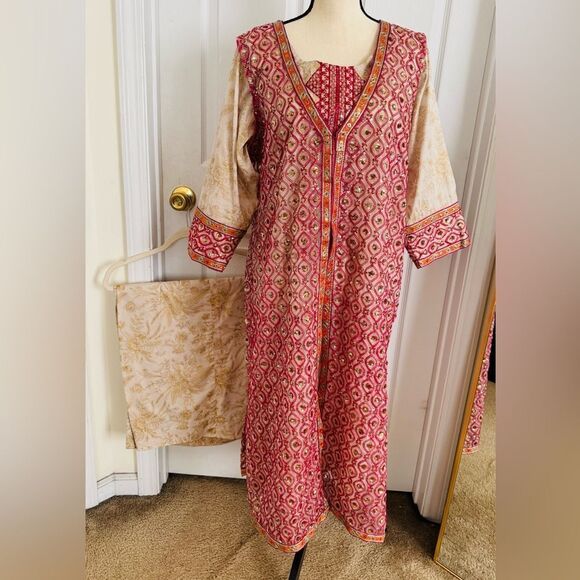 PAKISTANI COUTURE DESIGNER FORMAL BRIDAL DRESS 2 PIECE - Picture 5 of 10